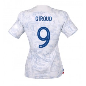 Virallinen pelipaita Ranska Olivier Giroud 9 Vieras World Cup 2022 Lyhythihainen - Naisten